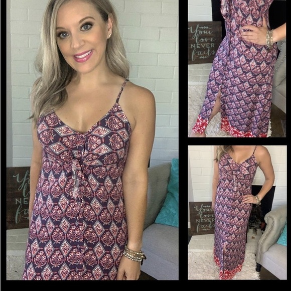 New 🆕 Bohemian Maxi Dress with Spaghetti Straps - Picture 1 of 1